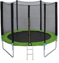 Fun Baby Outdoor Trampoline 244cm with Net & Ladder Green