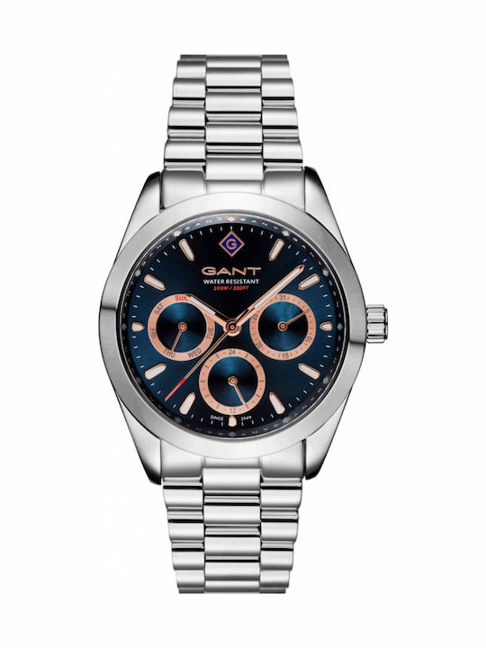 Gant East Hampton Women's Watch Chronograph with Silver Metal Bracelet