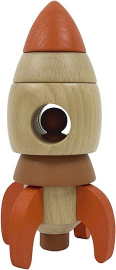 Egmont Stacking Toy Stacking Rocket made of Wood for 12++ Months