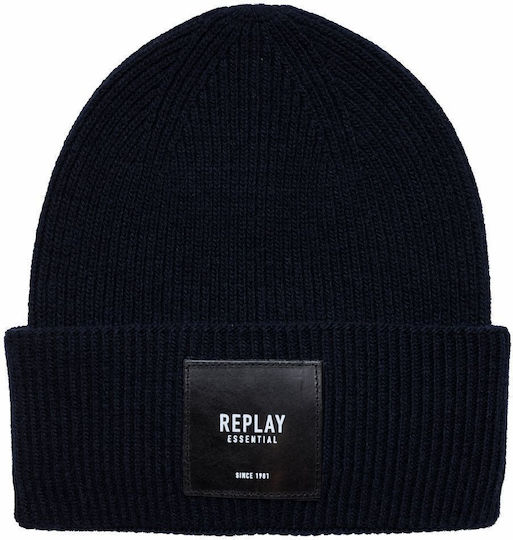 Beanie Unisex Beanie Gestrickt in Marineblau Farbe