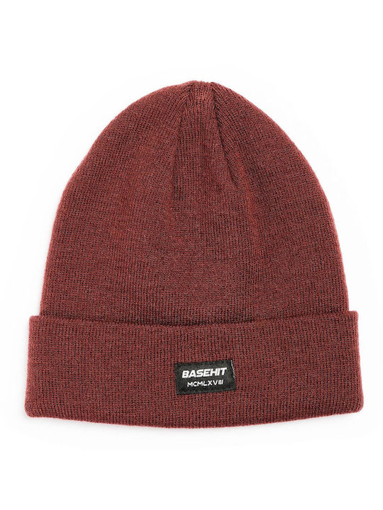 Basehit Ανδρικός Beanie Σκούφος σε Μπορντό χρώμα