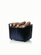 Home & Camp HC20867 Rubber Firewood Basket 53x36x36cm Black