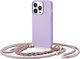 Tech-Protect Icon Chain Back Cover Σιλικόνης με Λουράκι Violet (iPhone 14 Pro)