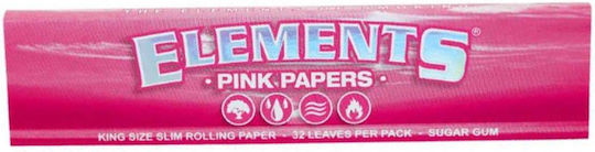 Elements Pink Foițe de Țigări Rulate Slim King Size 32 foi 1buc