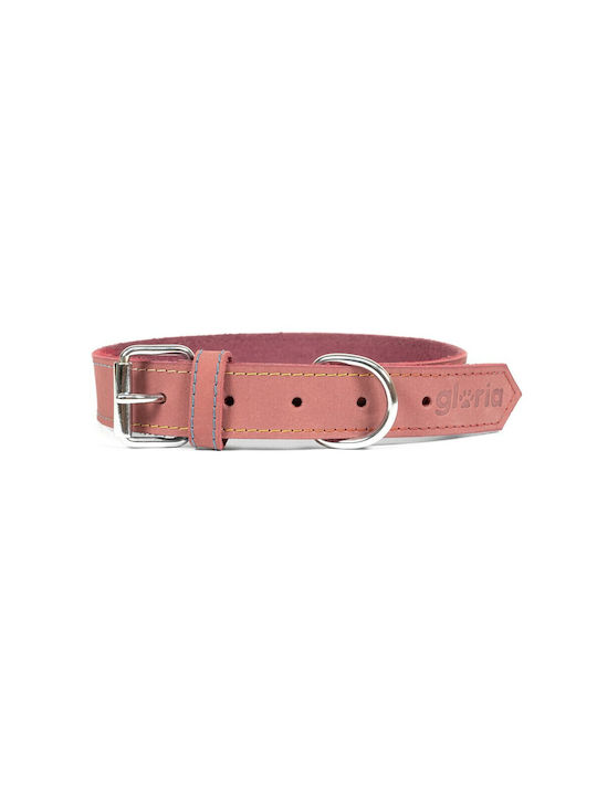 Gloria Oasis Dog Collar Leather In Pink Colour 15mm x 40cm