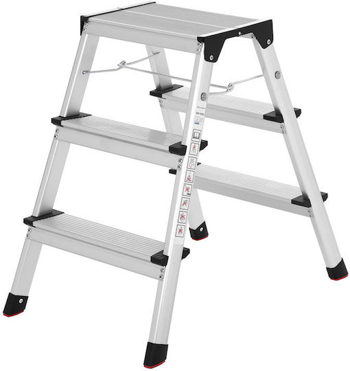 Songmics Step Ladder Aluminum 3 Stair 62cm