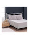 Melinen Sheet Set with 2 Pillowcases King Size with Elastic 180x200+25cm. Jersey Gray 3pcs