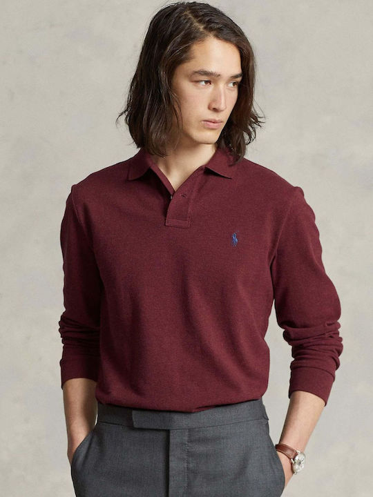 Polo Short Sleeve Burgundy Blouse