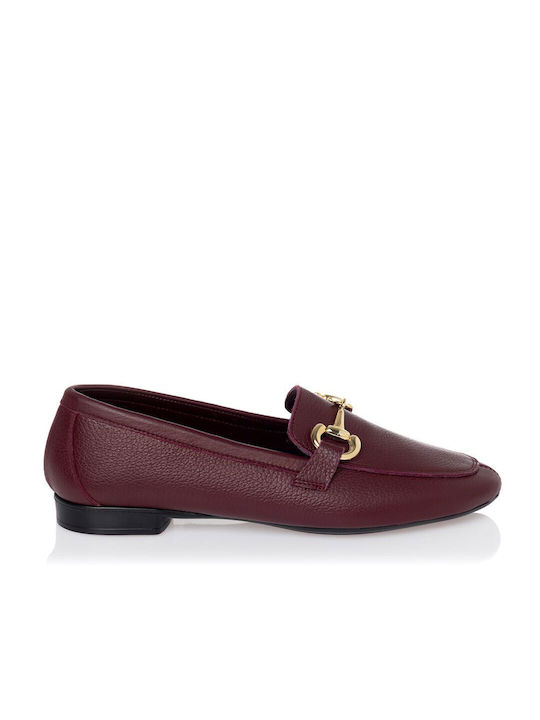 Sante Women's Leather Loafers Burgundy
