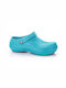 Turquoise shoe with anti-slip sole and removable anatomical insole FitClog Power 002 Plus Turquoise OB SRC E A.