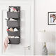 Songmics Fabric Hanging Storage Case for Underwear in Gray Color 33.5x12x100cm 1pcs