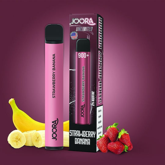 Joora Țigară Electronică De Unică Folosință 900 Inhalări Strawberry Banana 2ml 20mg Violet