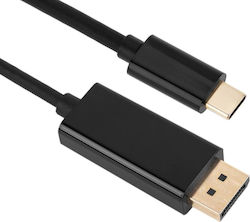 Powertech USB 2.0 Cable USB-C male - DisplayPort male Black 2m (PTH-071)