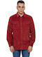 Levi's Jackson Worker Men's Shirt Overshirt Long Sleeve Cotton Brick Red