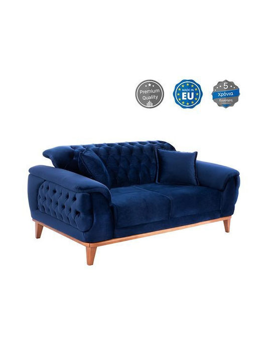 Bennington Two-Seater Couch Bed Blue 180x95x80 cm