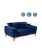 Bennington Two-Seater Couch Bed Blue 180x95x80 cm