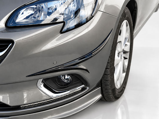Motordrome Stoßstange Auto Vorderseite Vordere Stoßstangenecken Opel Corsa E 2014-2019 Kompatibel mit Opel Corsa