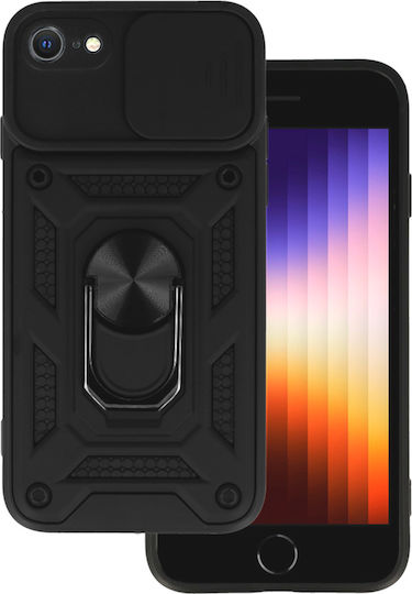 Bodycell Armor Slide Back Cover Πλαστικό Ανθεκτική Μαύρο (iPhone SE 2022/2020/8/7)