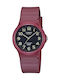 Casio Damen Uhr mit Burgundisch Kautschukarmband