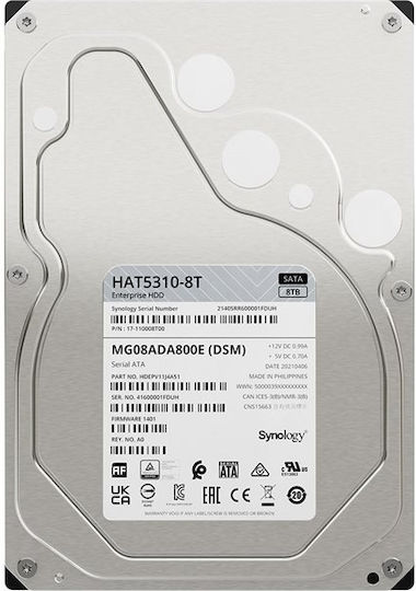 Synology HAT5310 8TB HDD Hard Drive 3.5" SATA III 7200rpm with 512MB Cache for NAS / Server HAT5310-8T
