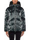 Kurz Damen Puffer Jacke für Winter Gray