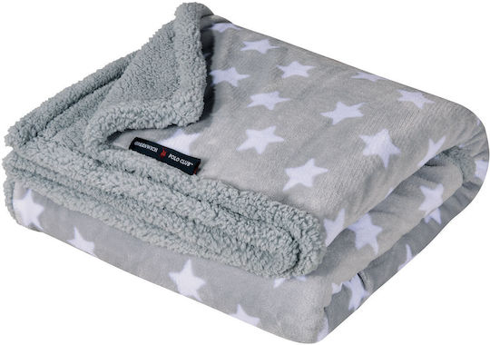 Das Home Κουβέρτα Αγκαλιάς & Λίκνου Fleece Γκρι 80x110εκ.