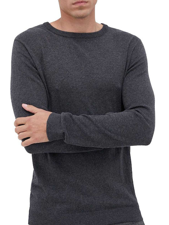 Πουλόβερ Μακρυμάνικο Dark Grey Melange