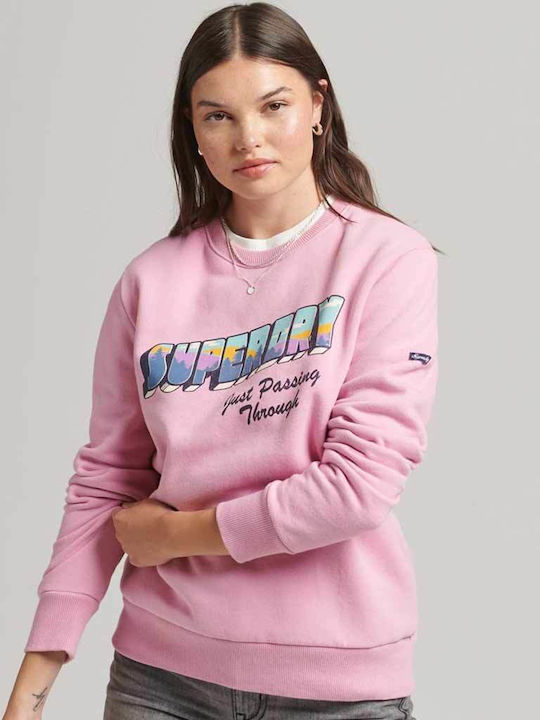 Superdry Women's Hooded Sweatshirt Pink