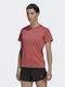 Adidas Γυναικείο Αθλητικό T-shirt Fast Drying Κόκκινο