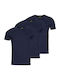 Men's Undershirts Short-sleeved in Navy Blue Color 3Pack