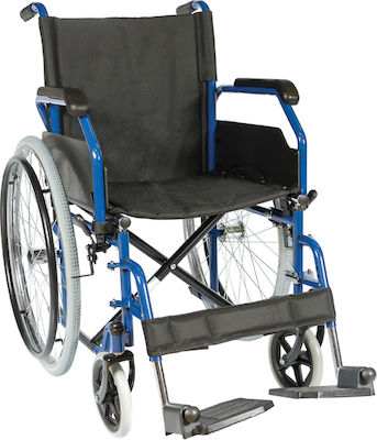 Alfa Care Smart Standard AC-45 Wheelchair Folding Pushchair Foldable with Inflatable Wheels 24" 13-528-004 Blue