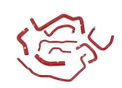 GRP Car Silicone Hose Set Water 9pcs for Volkswagen Golf MK4 1.8 T Red