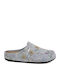Anatomical Leather Women's Slippers Light Blue