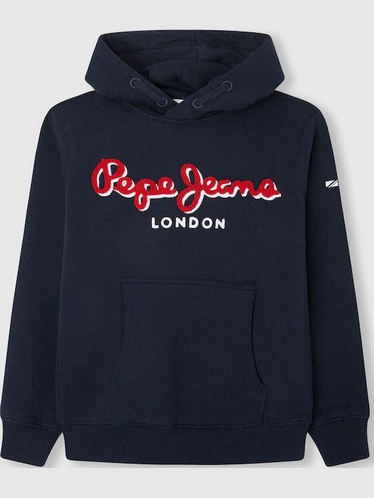 Kids Sweatshirt with Hood and Pockets Navy Blue Lamonty
