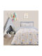Das Home 4824 Set Kinderbettbezug Einzel mit Kissenbezug Baumwolle Yellow, Beige, Blue 160x240cm