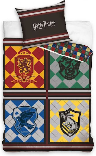 Carbotex Harry Potter Комплект Детски Плик за Завивка Единичен с Калъфка Многоцветен 140x200бр