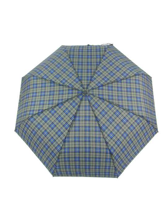 Rainy Times Rain Umbrella Simple Manual Plaid Blue/Lilac