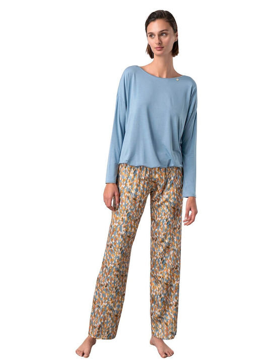 Vamp De iarnă Set Pijamale pentru Femei Blue Serene