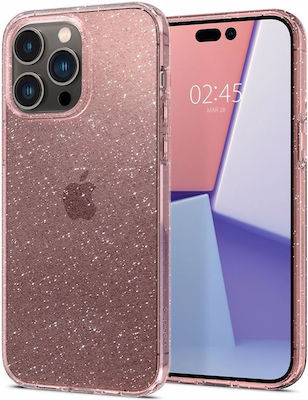 Spigen Liquid Crystal Glitter Back Cover Σιλικόνης Rose Quartz (iPhone 14 Pro Max)