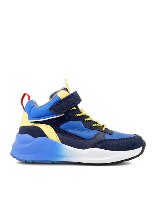 Garvalin Παιδικά Sneakers High με Σκρατς Μπλε