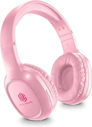 Cellular Line Music Sound Kabellos / Kabelgebunden Über Ohr Kopfhörer mit 8 Stunden Betriebszeit Rosa