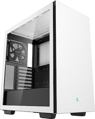 Deepcool CH510 Gaming Midi Tower Κουτί Υπολογιστή με Πλαϊνό Παράθυρο Λευκό