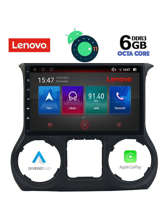 Lenovo Car-Audiosystem für Jeep Wrangler 2011-2017 (Bluetooth/USB/AUX/WiFi/GPS) mit Touchscreen 10"