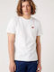 Wrangler T-shirt Bărbătesc cu Mânecă Scurtă Alb