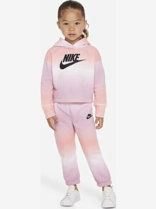 pink nike tracksuit set