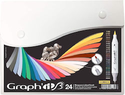 Graph' It Alcohol Markers Set of 24 Colours Graph' It Alcohol Markers Set of 24 Colours