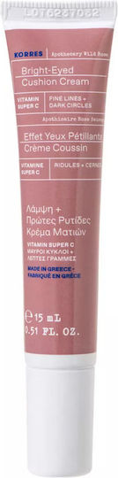 Korres Apothecary Wild Rose Bright-Eyed Cushion Cream Κρέμα Ματιών για Αντιγήρανση , Μαύροι Κύκλοι , Ενυδάτωση & Λάμψη 15ml