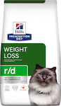 Hill's Prescription Diet Weight Reduction R/d Dry Food for Adult Cats with Chicken 3kg