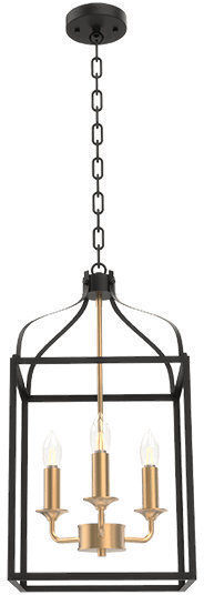 Elmark Izabel Pendant Light Black with Socket E14, E.14 28.9x289.1cm
