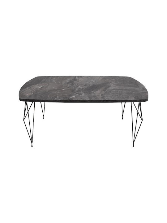 Diamond Rectangular Metal Coffee Table Grey L100xW66xH42cm